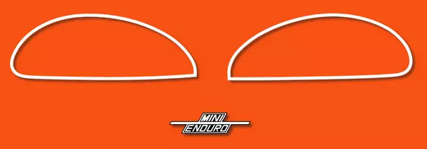 YAMAHA FT1 JT1 - Kit carrosserie Sticker decals - white on orange - Mini Enduro