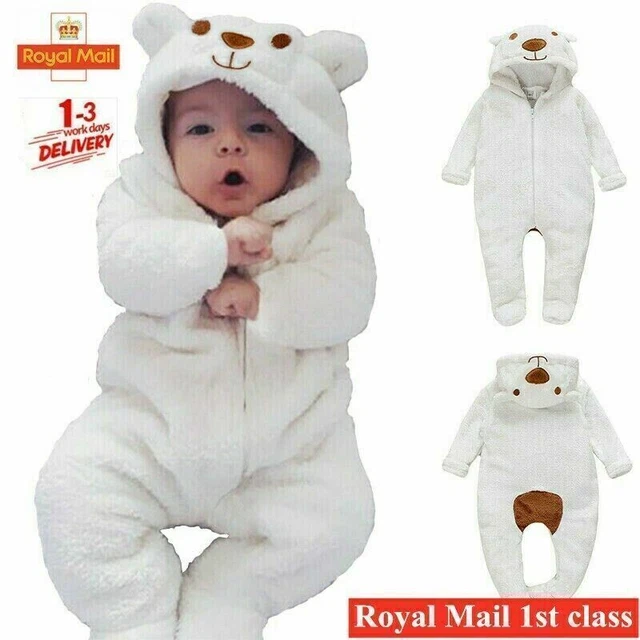 Tuta tutina con cappuccio neonato bambino bambino orso bambina orso body abiti