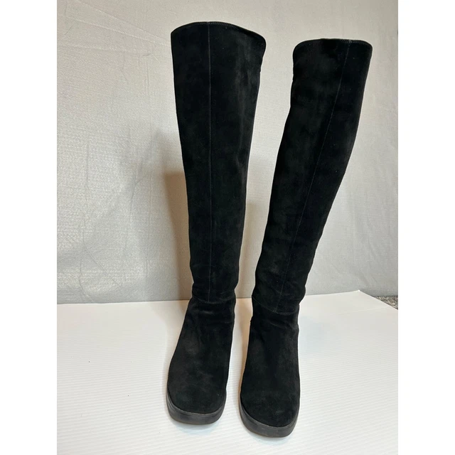 BLONDO EDEN OVER the Knee Waterproof Stretch Boot Black Suede Sz
