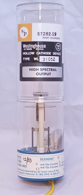 Westinghouse WL36052 K 12mA High Spectral Output Hollow Cathode Tube Lamp