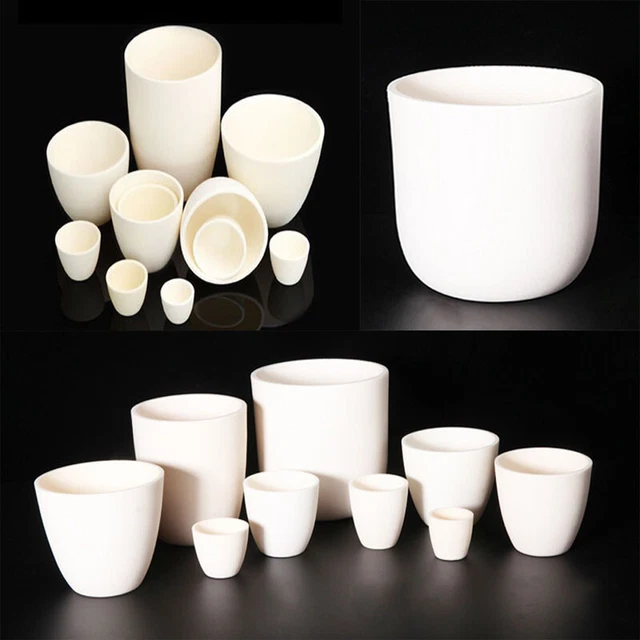 Crogiolo In Ceramica Da 10 Ml Ad Alta Temperatura - Per Scienza E Fusione Metall - Foto 9