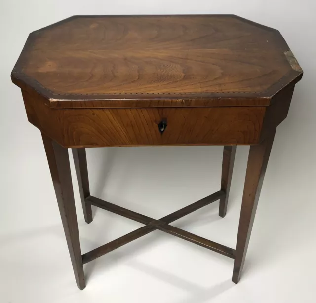 1830s Sewing Table w/ Inlay & Secret Compartments - Made in Denmark