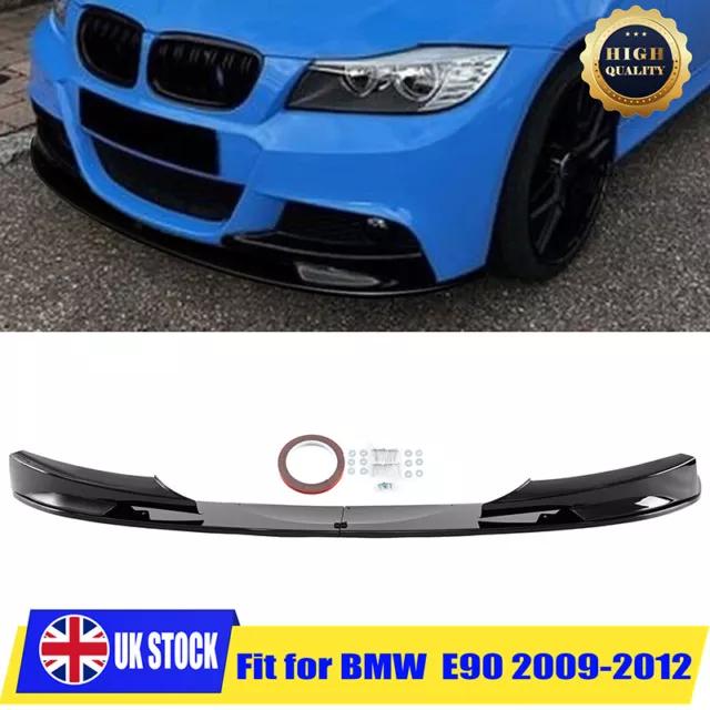 For BMW 3 Series E90 E91 M Sport Front Bumper Splitter Lip Black 2009-2012 LCI