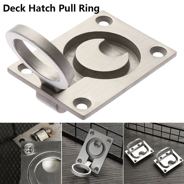 MARINE CUPBOARD HANDLES Deck Hatch Pull Ring Recessed Flush Pullers