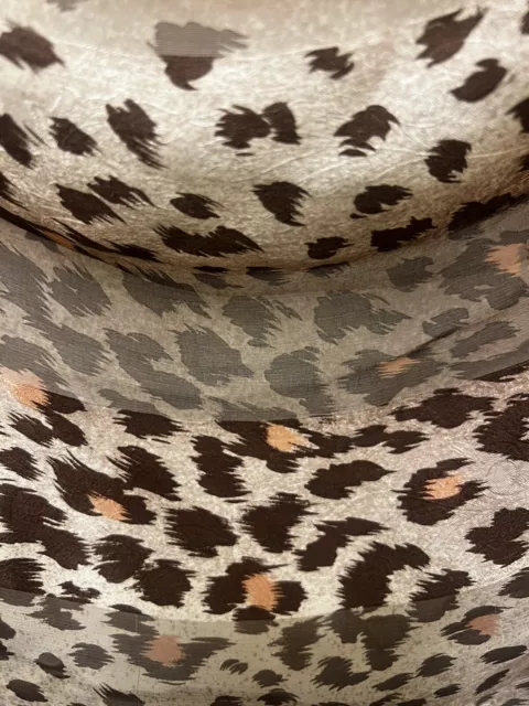 Vintage Silk Valentino Garavani Leopard Print Scarf 62” x 16” 3