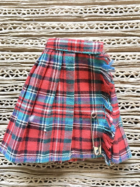 Kilt Vintage Pour Poupée Tammy - Années 60 - Idéal Tammy - Fabriqué Au Japon - Très Bon état