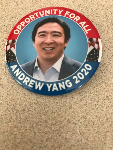 Andrew Yang 2020 Presidential Hopeful Pinback Button
