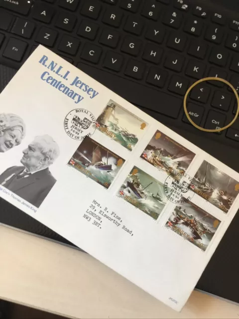 Jersey First Day Cover 1984 - RNLI JERSEY CENTENARY