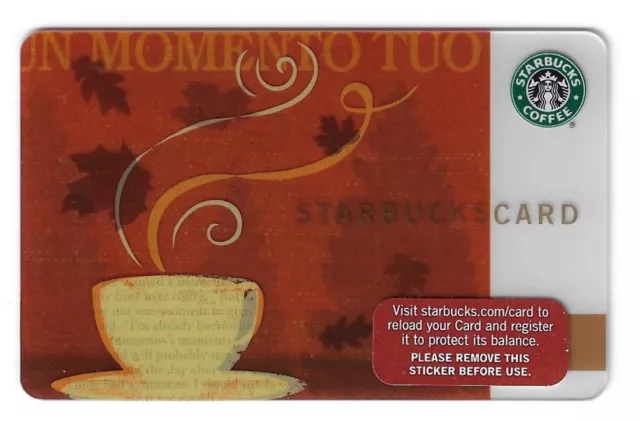 Starbucks USA 2008 ENJOY THE MOMENT Gift Card - New - Mint - Old Logo