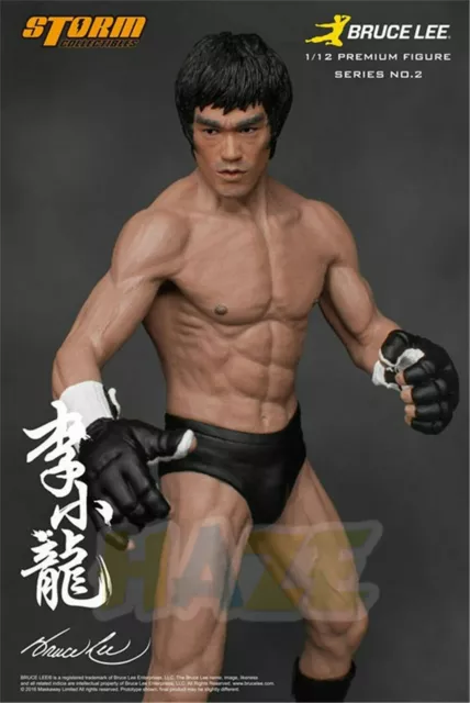 19cm Bruce Lee Chinese Kung Fu Promoter 1/12 PVC Action Figure Model Toy Boxed