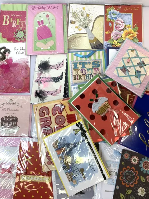 Birthday Greeting Card Mixed Lot Congrats Envelope Protective Sleeve Burgoyne