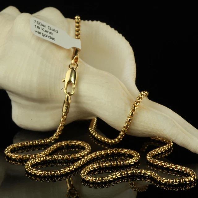 Collier Gourmette Panzer 5 Mm - Plaqué Or 18 Carats (750) - Longueur 50-60 Cm - Neuf Avec étiquettes