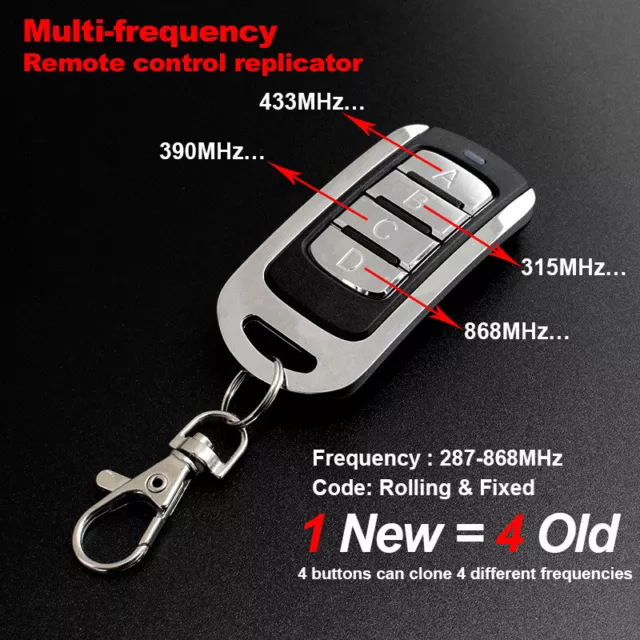 287-868 MHz Universal Garagentor Handsender Fernbedienung Kompatible XY