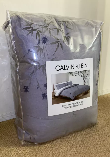 RARE CALVIN KLEIN Bamboo Flowers Hyacinth King Comforter & Shams Set BRAND  NEW $ - PicClick