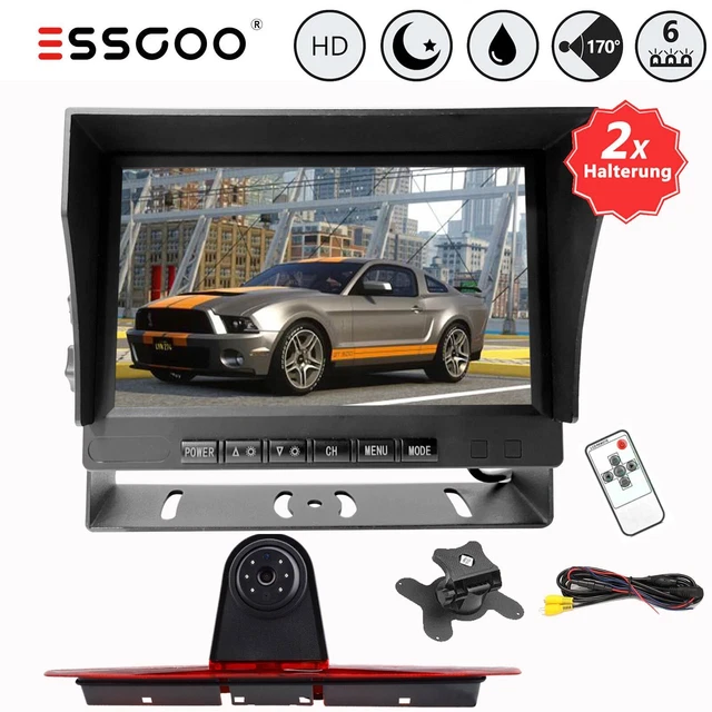 Monitor ESSGOO 7" TFT + luce freno telecamera di retromarcia per Sprinter VW Crafter W906