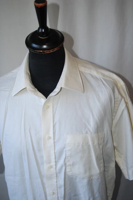 Camicia a maniche corte estiva morbida vintage Marks & Spencer crema taglia M
