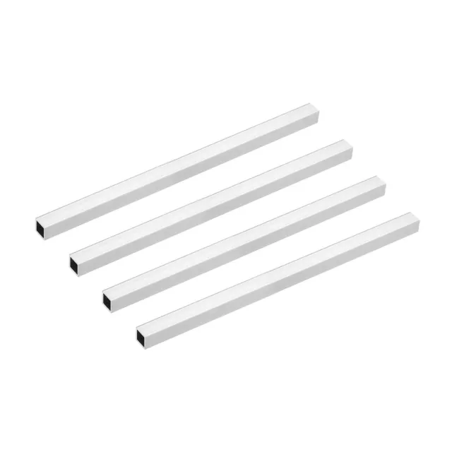 6063 Aluminium Tube Carré Tube 10mmx10mmx1mm Mur 200mm Sans Soudure Tuyau 4Pcs