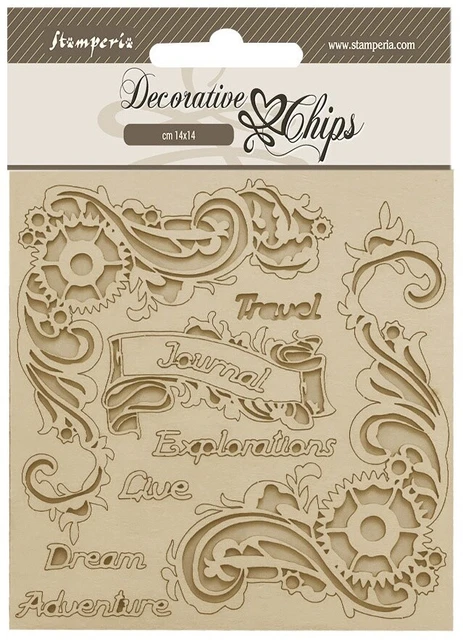 Chips decorativos Stamperia 5,5""X5,5""-Songs of the Sea Journal SCB185
