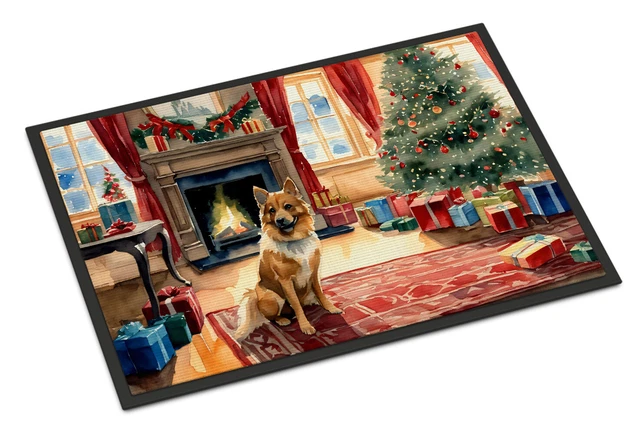 Finnish Spitz Cozy Christmas Indoor or Outdoor Mat 18x27 DAC2656MAT
