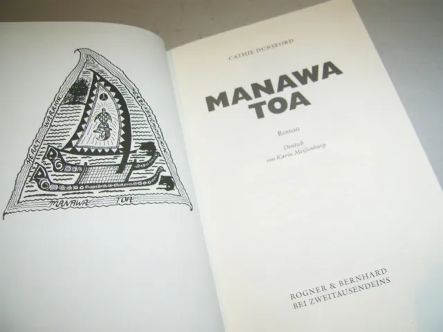 Buch MANAWA TOA, Cathie Dunsford; Roman Tahiti Polynesien