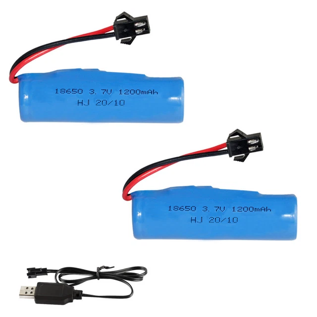 Batterie 3.7V 1200mah 14500 et chargeur pour voiture de cascadeur C2