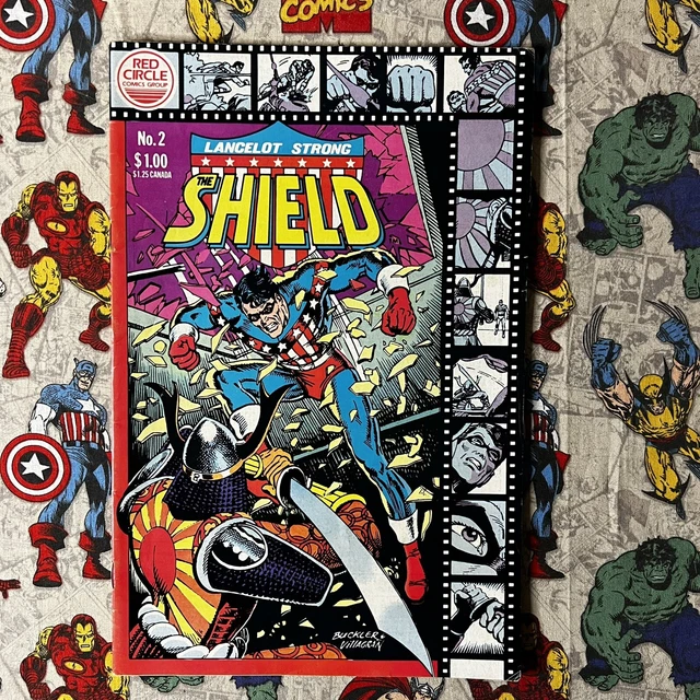 LANCELOT STRONG THE SHIELD #2 1983 Steel Sterling Red Circle Mighty Crusaders
