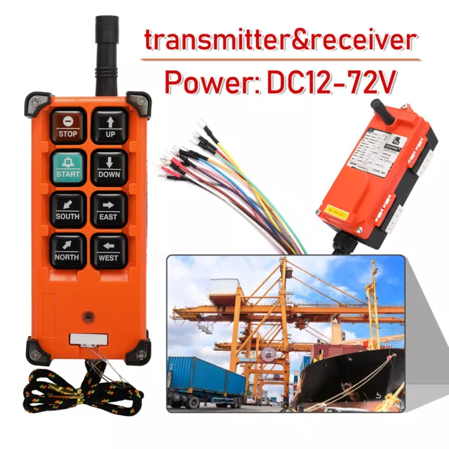 F21-E1B Industrial Wireless Crane Radio Remote Control Hoist Controller DC12-72V 2