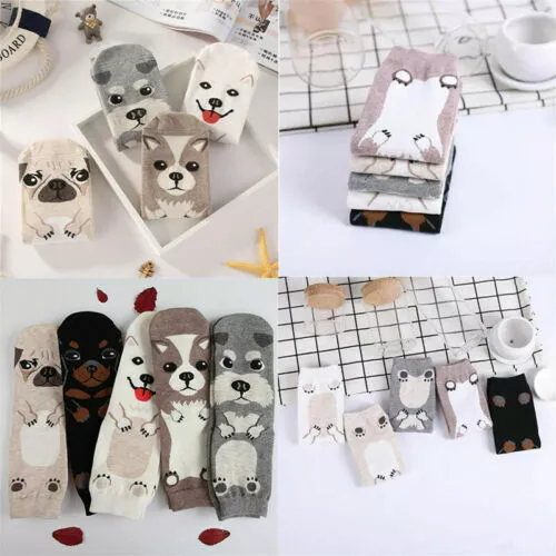 Cute Cotton Casual Printed Ankle Dog Cartoon Socks Kawaii Animal Women New