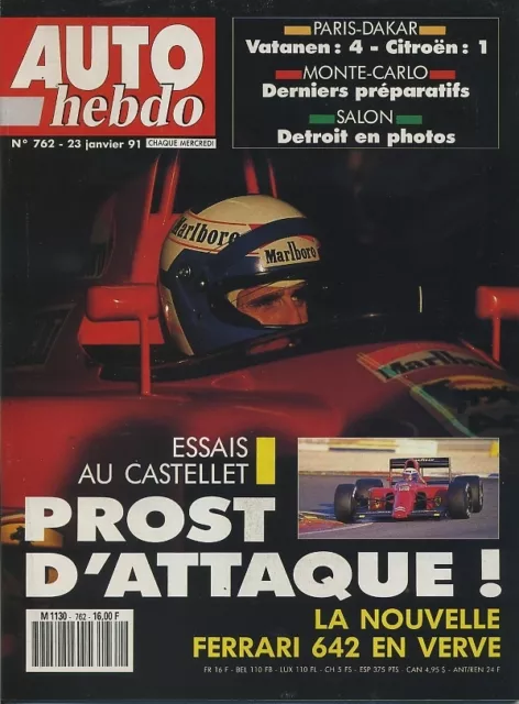 AUTO HEBDO n°762 du 23 Janvier 1991 BMW M3 SUPERTOURISME