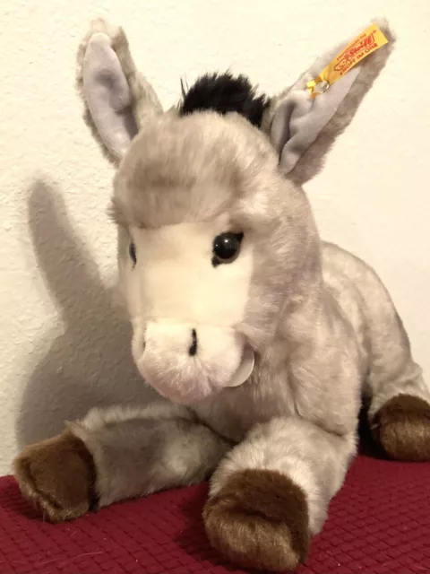 NEW Steiff 33cm ISSY DONKEY Plush Mule Stuffed German Toy w/All Tags #067457