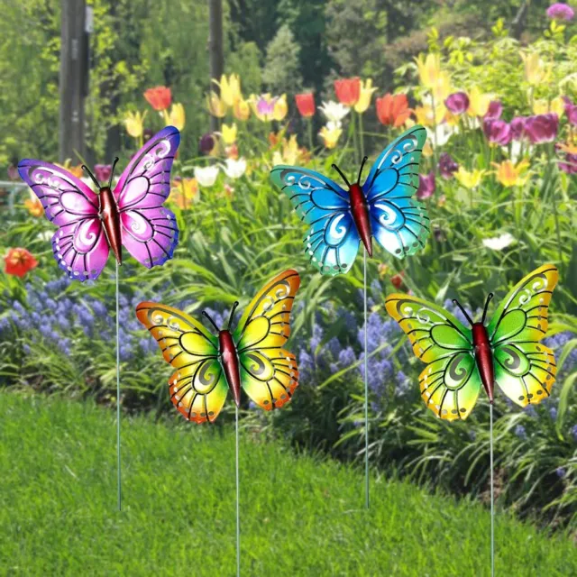 Piquet de jardin papillon en métal rose, décor de jardin, pieu de jardin,  art de jardin en métal, ornement de jardin, décor de jardin en métal papillon  jardin art -  France