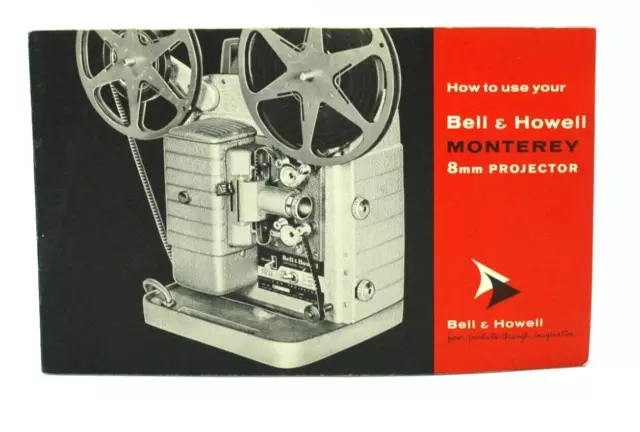 Bell & Howell Monterey 8mm Projector instruction manual only 1950s