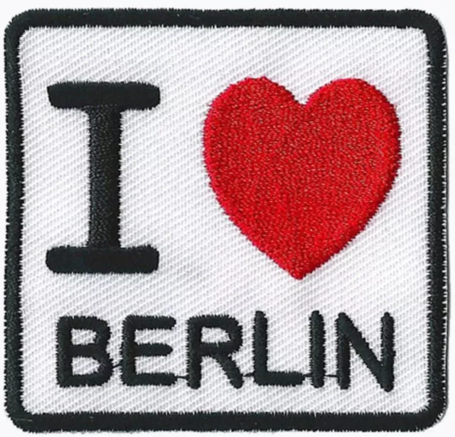 Patch écusson patche I love Berlin souvenir Allemagne brodé thermocollant