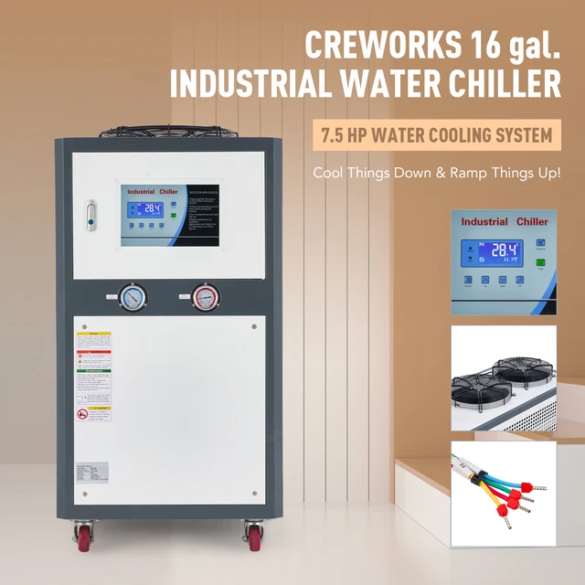 16gal Industrial Water Chiller w 7.5hp Compressor for CNC Laser Cutters CNC Work
