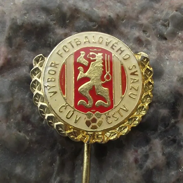 Czechoslovakia Football Association Ceskoslovensky Fotbalovy Svaz Lion Pin Badge