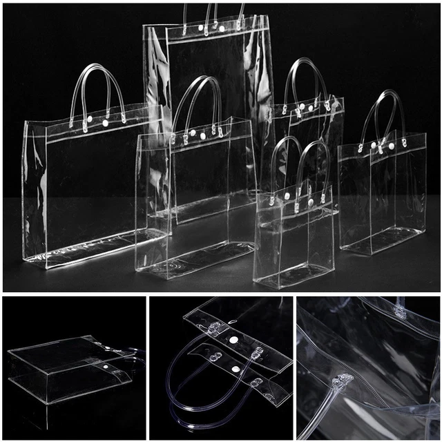 Lot 10 Sacs Refroidisseurs Bouteilles PVC Transparent Avec Poignée - Champagne, Vin, Bière