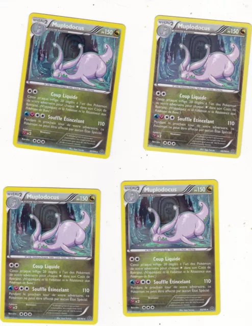 Lot x4 cartes POKEMON FR EX-NM 100% RARES HOLO MUPLODOCUS HOLO 150PV 60/98