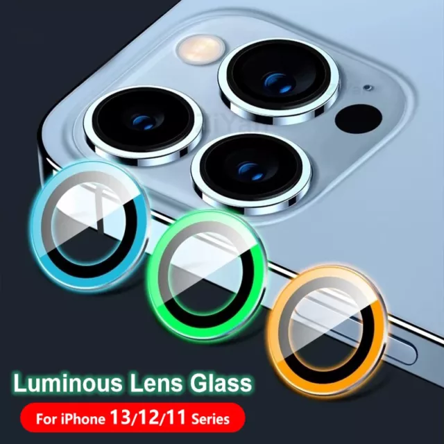 Protector Pantalla Templado para Lente de Camara Luminous Ring iPhone 13 14 15