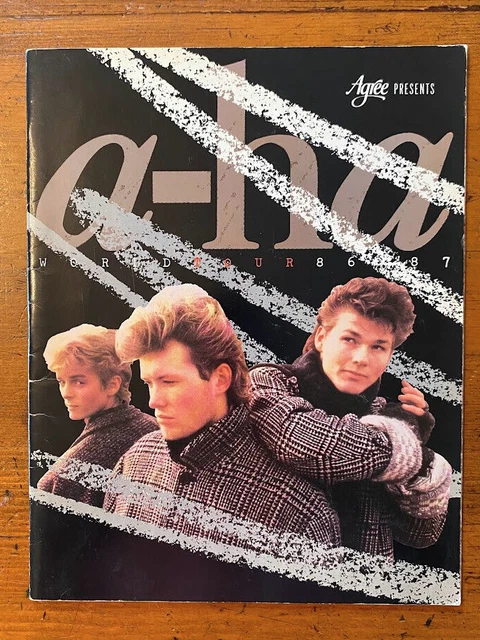 A-HA World Tour 86-87 concert program (1986) 28 pages 11"x14" Morten Harket