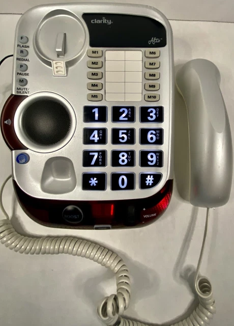 Clarity 54005.001 Alto Amplified Corded Phone Super Loud For Hearing Impaired