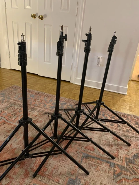 Impact Air-Cushioned Light Stand (Black, 8') - Lot of 4