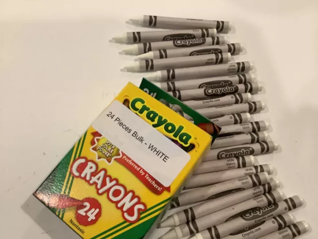  Crayola Bulk Crayons Large Size, White - Pack of 12