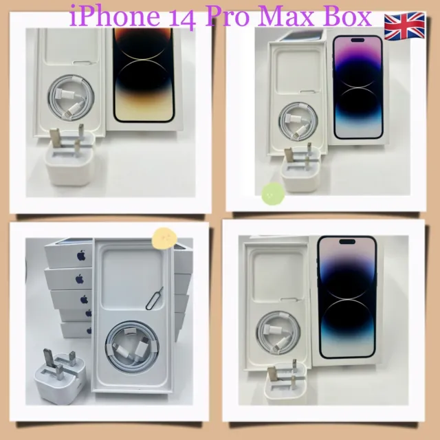Genuine iPhone 14 Pro Max Empty Box Only  with 20W Plug, cable & sim enjector