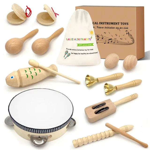 Musikinstrumente Set - Jpnew Kinderspielzeug Holz Percussion Set für Kinder B...