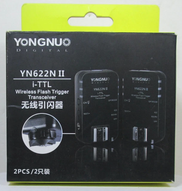 JUEGO de disparador de flash TTL inalámbrico Yongnuo YN622 II YN622N para Nikon YN568EX D7500
