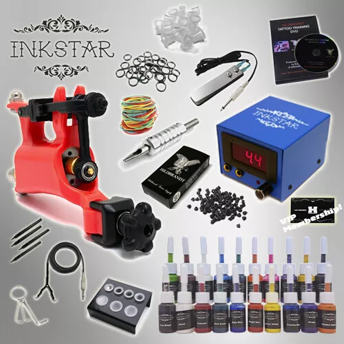 Complete Tattoo Kit Professional Inkstar 1 Machine VENTURE ROTARY Set GUN 20 Ink