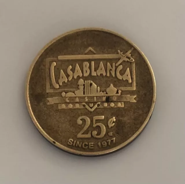 Casablanca Casino Aruba Palm Beach 25 Cent Slot Gaming Token