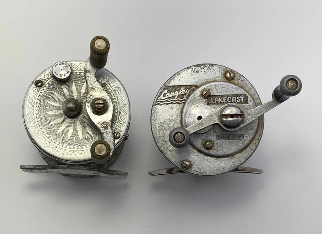 LANGLEY DELUXE LAKECAST FISHING REEL VINTAGE Deluxe Lakecast Model