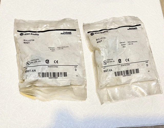 Allen Bradley 800T-XA Contact Blocks (2 pcs)