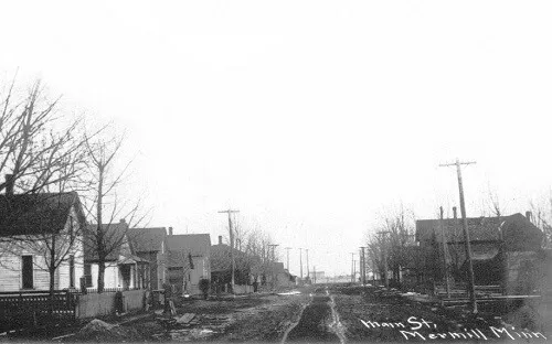 Main Street View Residences Mermill Portage Township Ohio OH Reprint Postcard